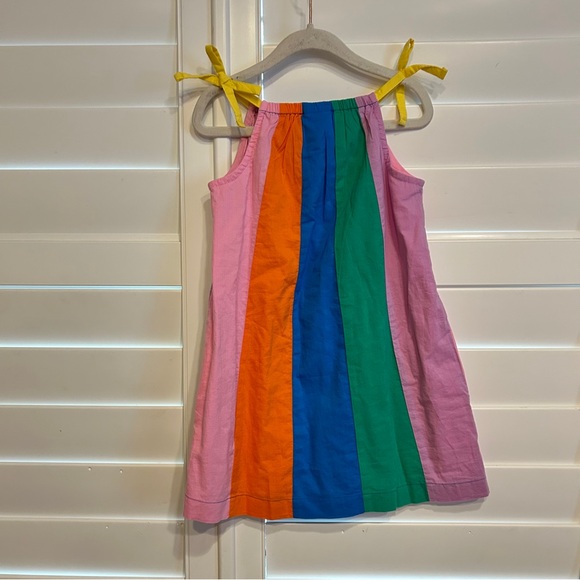 Hanna Andersson Rainbow Color Block Dress Multicolored Size 4 - Picture 4 of 5